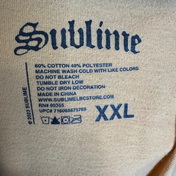 Sublime Sun Face Graphic Band Tee XXL 2023 Vintage Style Oversized T-Shirt - Picture 4 of 6